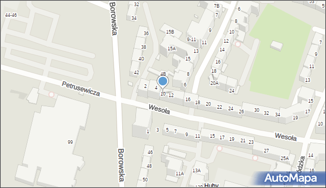 Wrocław, Wesoła, 10, mapa Wrocławia