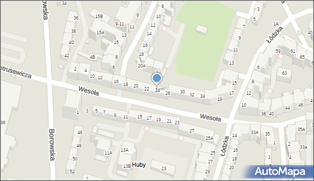 Wrocław, Wesoła, 24, mapa Wrocławia