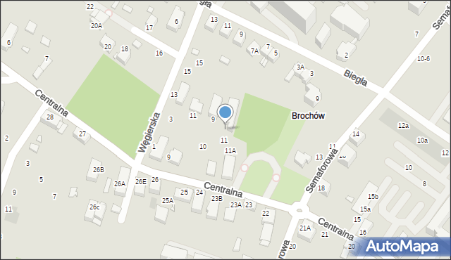 Wrocław, Węgierska, 7, mapa Wrocławia