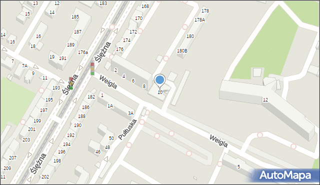 Wrocław, Weigla Rudolfa, 10, mapa Wrocławia