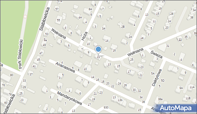 Wrocław, Wełniana, 11, mapa Wrocławia