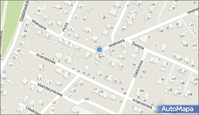 Wrocław, Wełniana, 15, mapa Wrocławia