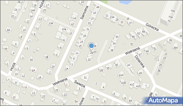 Wrocław, Wełniana, 24, mapa Wrocławia