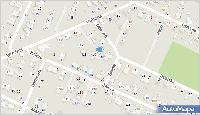 Wrocław, Wełniana, 41D, mapa Wrocławia