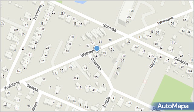 Wrocław, Wełniana, 47, mapa Wrocławia