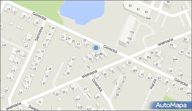 Wrocław, Wełniana, 62, mapa Wrocławia