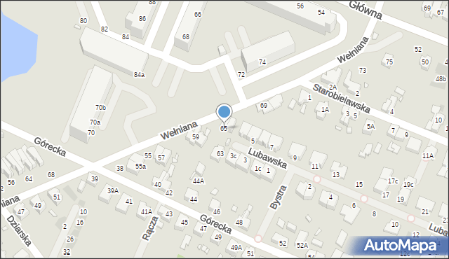 Wrocław, Wełniana, 65, mapa Wrocławia