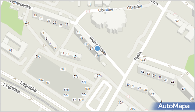 Wrocław, Wejherowska, 39, mapa Wrocławia