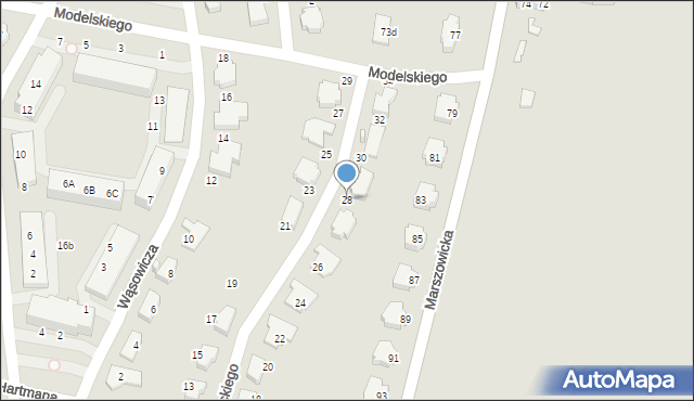 Wrocław, Wereszyckiego Henryka, prof., 28, mapa Wrocławia