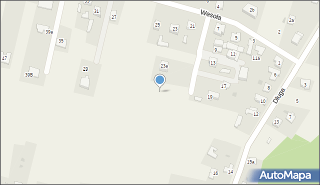 Wrzosowa, Wesoła, 23b, mapa Wrzosowa