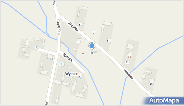 Wylezin, Wesoła, 4b, mapa Wylezin