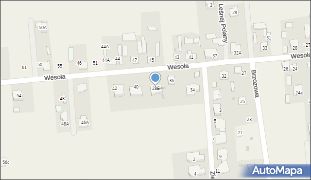 Zaborówek, Wesoła, 38, mapa Zaborówek