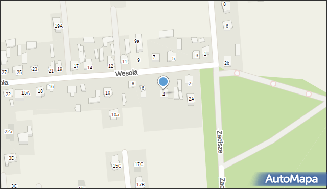 Zaborówek, Wesoła, 4, mapa Zaborówek
