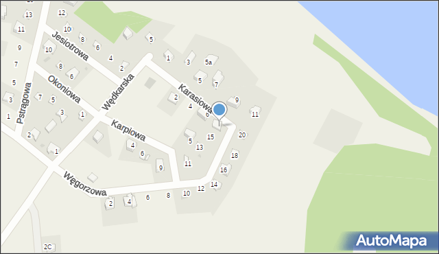 Zaborówiec, Węgorzowa, 17, mapa Zaborówiec