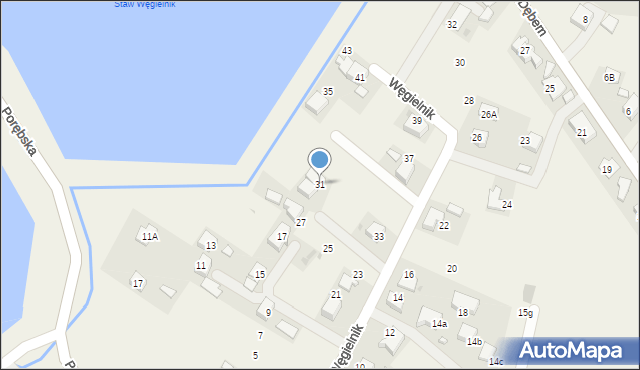 Zaborze, Węgielnik, 31, mapa Zaborze