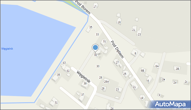 Zaborze, Węgielnik, 32, mapa Zaborze