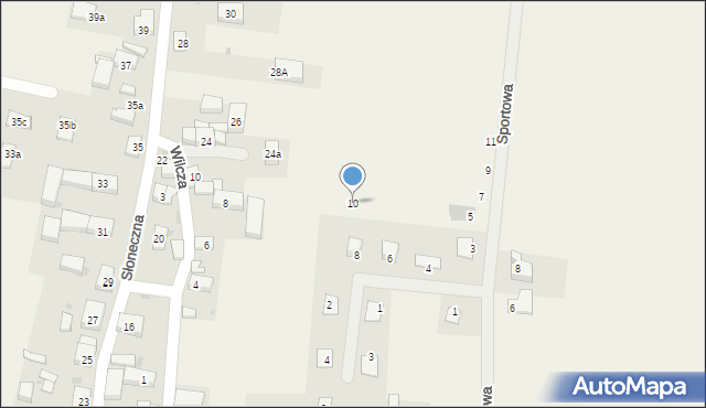 Zachowice, Wesoła, 10, mapa Zachowice