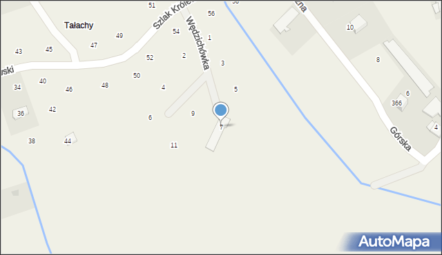 Zagacie, Wędzichówka, 7, mapa Zagacie