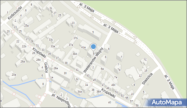 Zakopane, Weteranów Wojny, 3, mapa Zakopanego