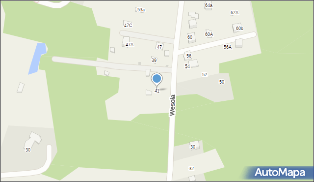 Żarki-Letnisko, Wesoła, 41, mapa Żarki-Letnisko