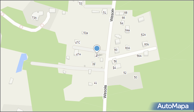 Żarki-Letnisko, Wesoła, 47, mapa Żarki-Letnisko