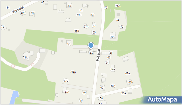 Żarki-Letnisko, Wesoła, 51, mapa Żarki-Letnisko