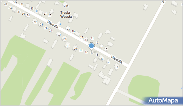 Żarnów, Wesoła, 10, mapa Żarnów