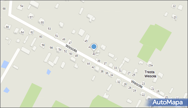 Żarnów, Wesoła, 41, mapa Żarnów