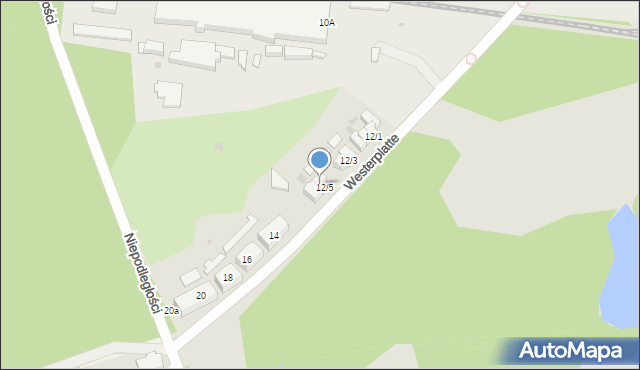 Żary, Westerplatte, 12/V, mapa Żary