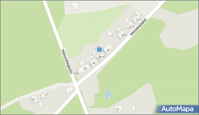 Żary, Westerplatte, 16, mapa Żary