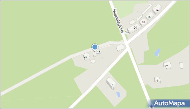 Żary, Westerplatte, 17a, mapa Żary