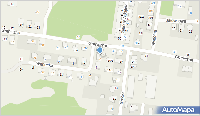 Zaścianki, Wenecka, 2, mapa Zaścianki