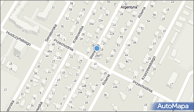 Zawiercie, Wenecka, 16A, mapa Zawiercie