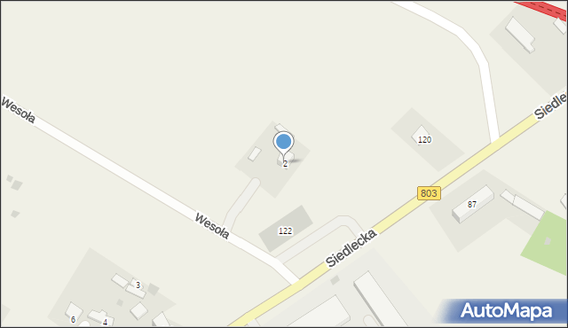 Żelków-Kolonia, Wesoła, 2, mapa Żelków-Kolonia