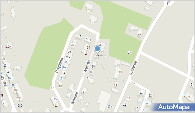 Zgorzelec, Wesoła, 12, mapa Zgorzelec