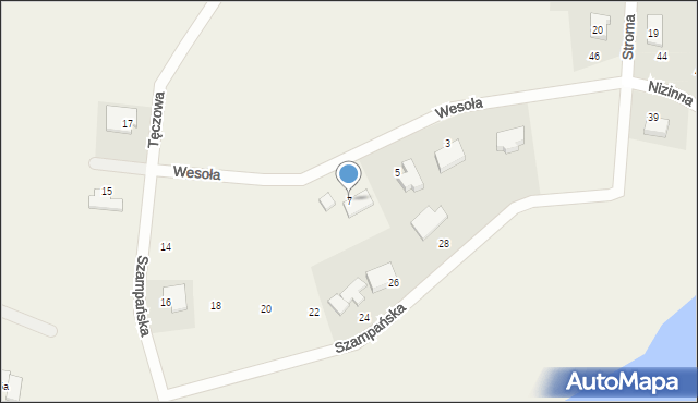 Ziemnice, Wesoła, 7, mapa Ziemnice