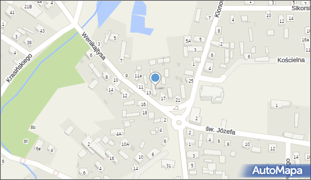 Złoty Potok, Wenikajtysa, ks., 15, mapa Złoty Potok