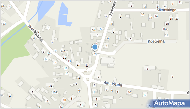 Złoty Potok, Wenikajtysa, ks., 25, mapa Złoty Potok