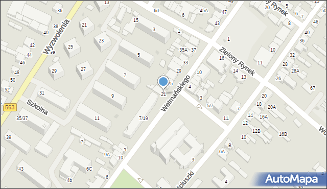 Żuromin, Wetmańskiego Leona, bp., 21, mapa Żuromin