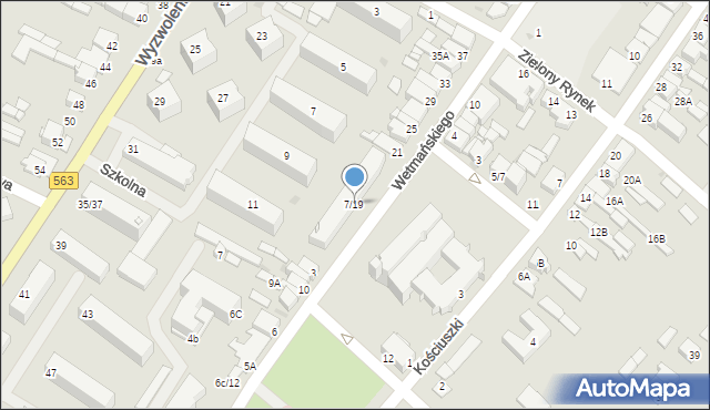 Żuromin, Wetmańskiego Leona, bp., 7/19, mapa Żuromin