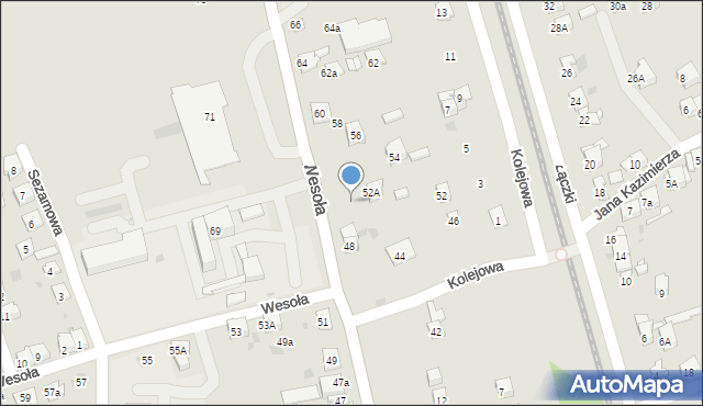 Żywiec, Wesoła, 25a, mapa Żywiec