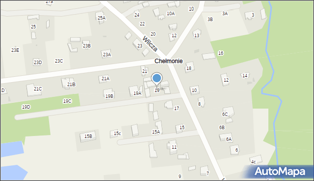 Adamowizna, Wilcza, 19, mapa Adamowizna