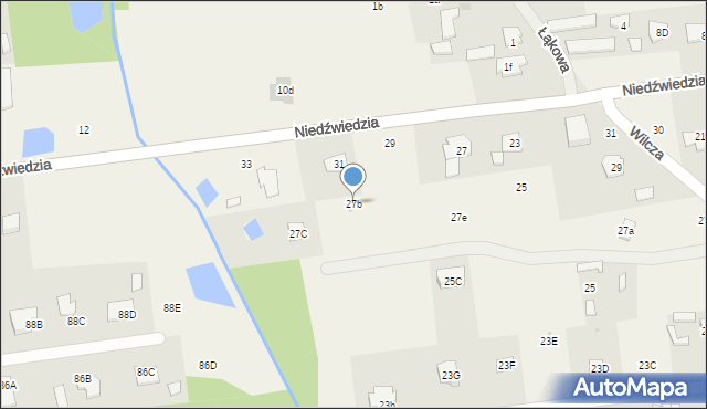 Adamowizna, Wilcza, 27b, mapa Adamowizna