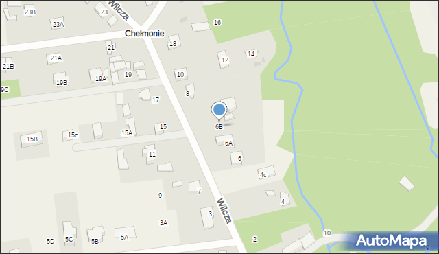 Adamowizna, Wilcza, 6B, mapa Adamowizna