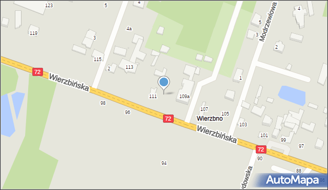 Aleksandrów Łódzki, Wierzbińska, 113b, mapa Aleksandrów Łódzki
