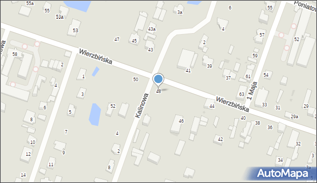 Aleksandrów Łódzki, Wierzbińska, 48, mapa Aleksandrów Łódzki