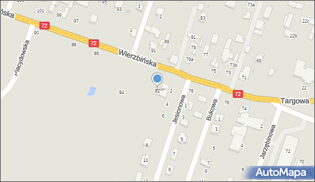 Aleksandrów Łódzki, Wierzbińska, 82, mapa Aleksandrów Łódzki