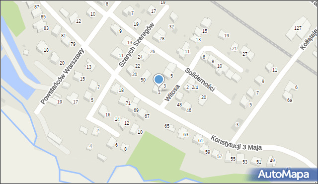 Andrychów, Witosa Wincentego, 1, mapa Andrychów