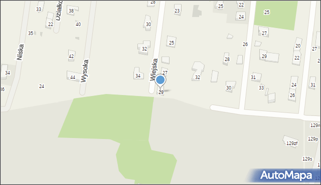 Antoniew, Wiejska, 29, mapa Antoniew