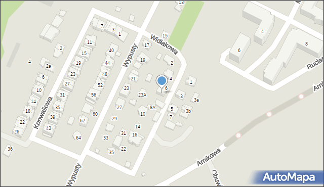 Augustów, Widłakowa, 8, mapa Augustów